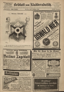 Kladderadatsch, 39. Jahrgang, 21. Februar 1886, Nr. 8/9 (Beiblatt)