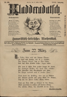 Kladderadatsch, 39. Jahrgang, 21. März 1886, Nr. 13