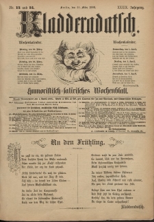 Kladderadatsch, 39. Jahrgang, 28. März 1886, Nr. 14/15