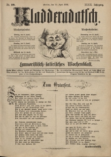 Kladderadatsch, 39. Jahrgang, 25. April 1886, Nr. 19