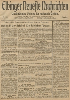 Elbinger Neueste Nachrichten, Nr. 148 Montag 2 Juni 1913 65. Jahrgang