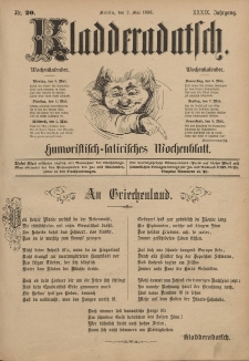 Kladderadatsch, 39. Jahrgang, 2. Mai 1886, Nr. 20