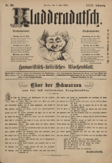 Kladderadatsch, 39. Jahrgang, 9. Mai 1886, Nr. 21