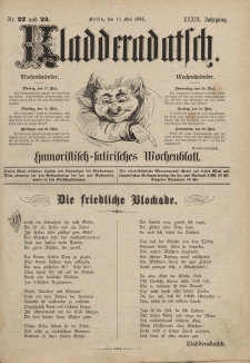 Kladderadatsch, 39. Jahrgang, 16. Mai 1886, Nr. 22/23