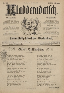 Kladderadatsch, 39. Jahrgang, 11. Juli 1886, Nr. 32