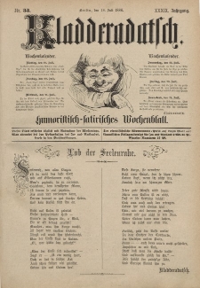 Kladderadatsch, 39. Jahrgang, 18. Juli 1886, Nr. 33