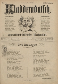 Kladderadatsch, 39. Jahrgang, 25. Juli 1886, Nr. 34