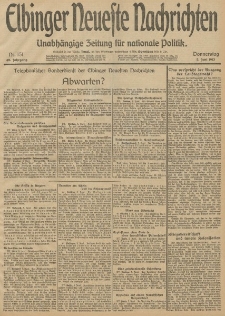 Elbinger Neueste Nachrichten, Nr. 151 Donnerstag 5 Juni 1913 65. Jahrgang