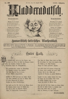 Kladderadatsch, 39. Jahrgang, 22. August 1886, Nr. 39