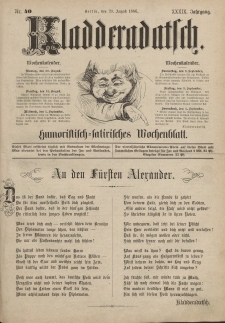 Kladderadatsch, 39. Jahrgang, 29. August 1886, Nr. 40
