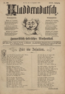 Kladderadatsch, 39. Jahrgang, 12. September 1886, Nr. 42