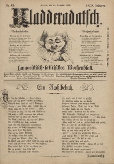 Kladderadatsch, 39. Jahrgang, 19. September 1886, Nr. 43