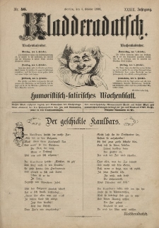 Kladderadatsch, 39. Jahrgang, 3. Oktober 1886, Nr. 46