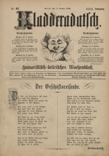 Kladderadatsch, 39. Jahrgang, 10. Oktober 1886, Nr. 47