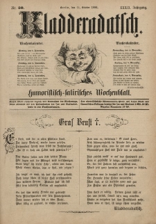 Kladderadatsch, 39. Jahrgang, 31. Oktober 1886, Nr. 50