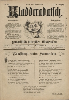 Kladderadatsch, 39. Jahrgang, 7. November 1886, Nr. 51