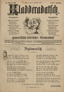 Kladderadatsch, 39. Jahrgang, 14. November 1886, Nr. 52/53