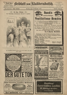 Kladderadatsch, 39. Jahrgang, 14. November 1886, Nr. 52/53 (Beiblatt)