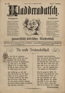 Kladderadatsch, 39. Jahrgang, 21. November 1886, Nr. 54
