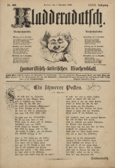 Kladderadatsch, 39. Jahrgang, 5. Dezember 1886, Nr. 56