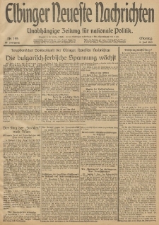 Elbinger Neueste Nachrichten, Nr. 155 Montag 9 Juni 1913 65. Jahrgang