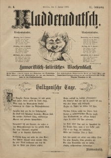 Kladderadatsch, 40. Jahrgang, 2. Januar 1887, Nr. 1