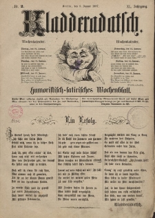 Kladderadatsch, 40. Jahrgang, 9. Januar 1887, Nr. 2