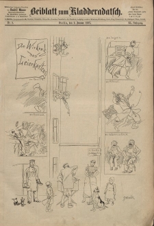 Kladderadatsch, 40. Jahrgang, 9. Januar 1887, Nr. 2 (Beiblatt)