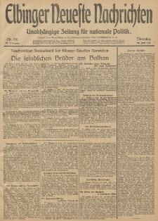 Elbinger Neueste Nachrichten, Nr. 156 Dienstag 10 Juni 1913 65. Jahrgang