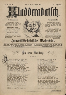 Kladderadatsch, 40. Jahrgang, 13. Februar 1887, Nr. 7/8