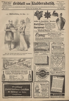 Kladderadatsch, 40. Jahrgang, 13. Februar 1887, Nr. 7/8 (Beiblatt)