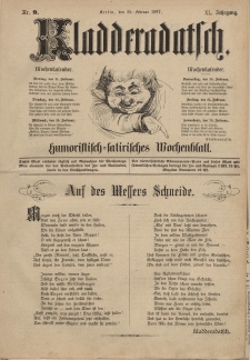 Kladderadatsch, 40. Jahrgang, 20. Februar 1887, Nr. 9