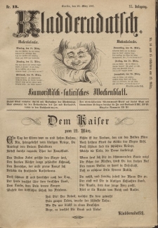 Kladderadatsch, 40. Jahrgang, 20. März 1887, Nr. 13