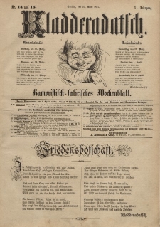 Kladderadatsch, 40. Jahrgang, 27. März 1887, Nr. 14/15
