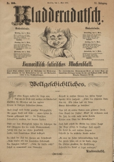 Kladderadatsch, 40. Jahrgang, 1. Mai 1887, Nr. 20