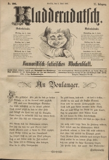 Kladderadatsch, 40. Jahrgang, 5. Juni 1887, Nr. 26