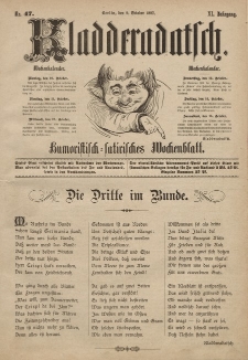 Kladderadatsch, 40. Jahrgang, 9. Oktober 1887, Nr. 47