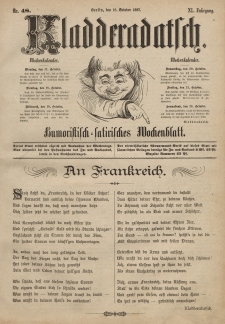 Kladderadatsch, 40. Jahrgang, 16. Oktober 1887, Nr. 48