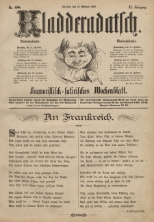 Kladderadatsch, 40. Jahrgang, 16. Oktober 1887, Nr. 48