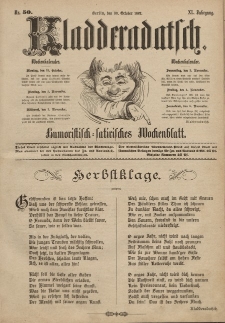 Kladderadatsch, 40. Jahrgang, 30. Oktober 1887, Nr. 50