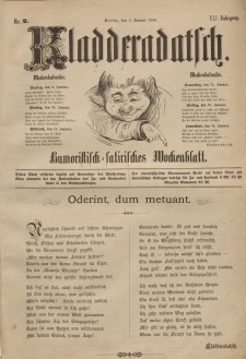 Kladderadatsch, 41. Jahrgang, 8. Januar 1888, Nr. 2