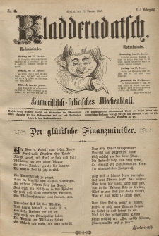 Kladderadatsch, 41. Jahrgang, 22. Januar 1888, Nr. 4