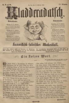 Kladderadatsch, 41. Jahrgang, 12. Februar 1888, Nr. 7/8