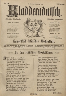 Kladderadatsch, 41. Jahrgang, 26. Februar 1888, Nr. 10