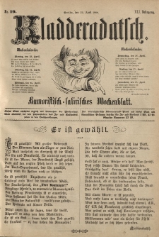 Kladderadatsch, 41. Jahrgang, 22. April 1888, Nr. 19