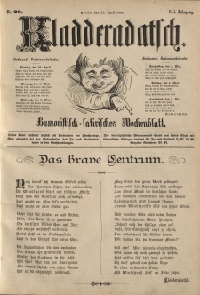 Kladderadatsch, 41. Jahrgang, 29. April 1888, Nr. 20