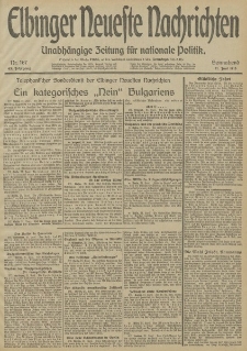 Elbinger Neueste Nachrichten, Nr. 167 Sonnabend 21 Juni 1913 65. Jahrgang