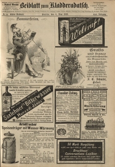 Kladderadatsch, 41. Jahrgang, 6. Mai 1888, Nr. 21 (Beiblatt)