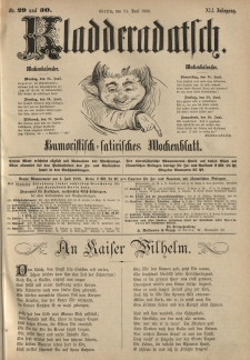 Kladderadatsch, 41. Jahrgang, 24. Juni 1888, Nr. 29/30