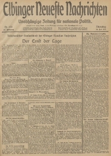 Elbinger Neueste Nachrichten, Nr. 170 Dienstag 24 Juni 1913 65. Jahrgang